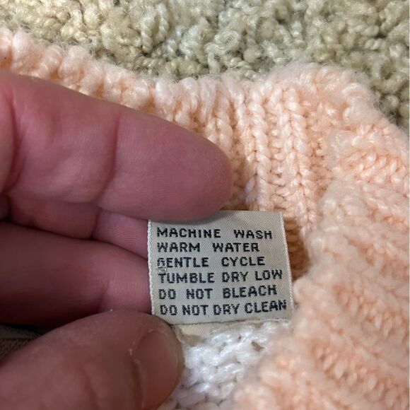 Vintage Diane Von Furstenberg DVF striped knit mock neck sweater size S - Picture 8 of 8